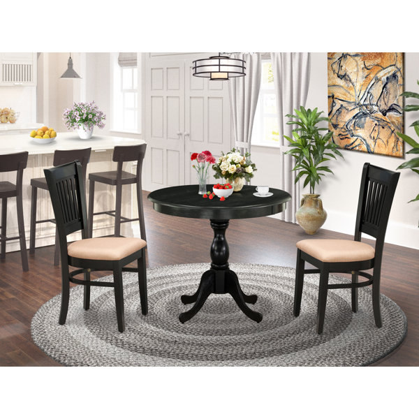 Mavis solid wood dining set alcott hill pieces included discount